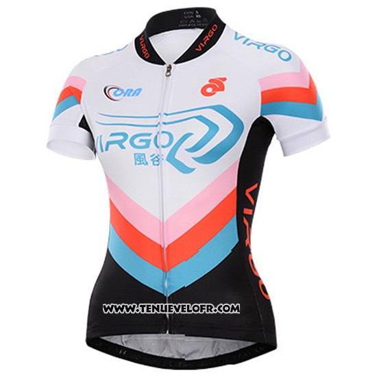 Maillot Ciclismo Femme To The Fore Noir et Blanc Manches Courtes et Cuissard